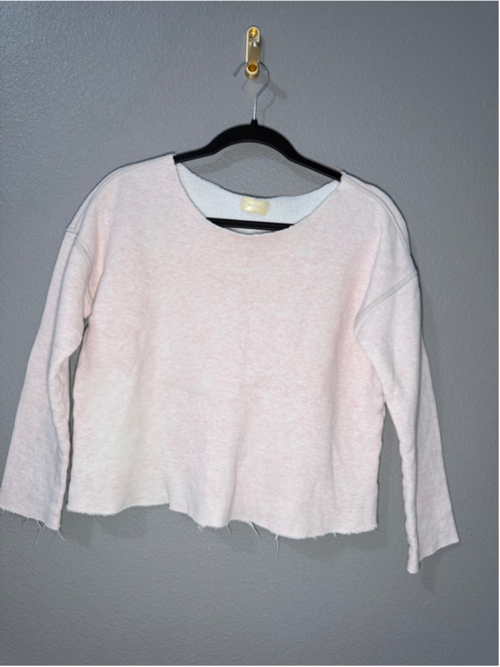 Women's MOTHER Denim raw hem cropped Sweatshirt XS
